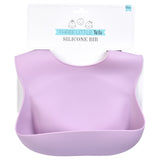 Lilac Silicone Bib with Crumb Catcher