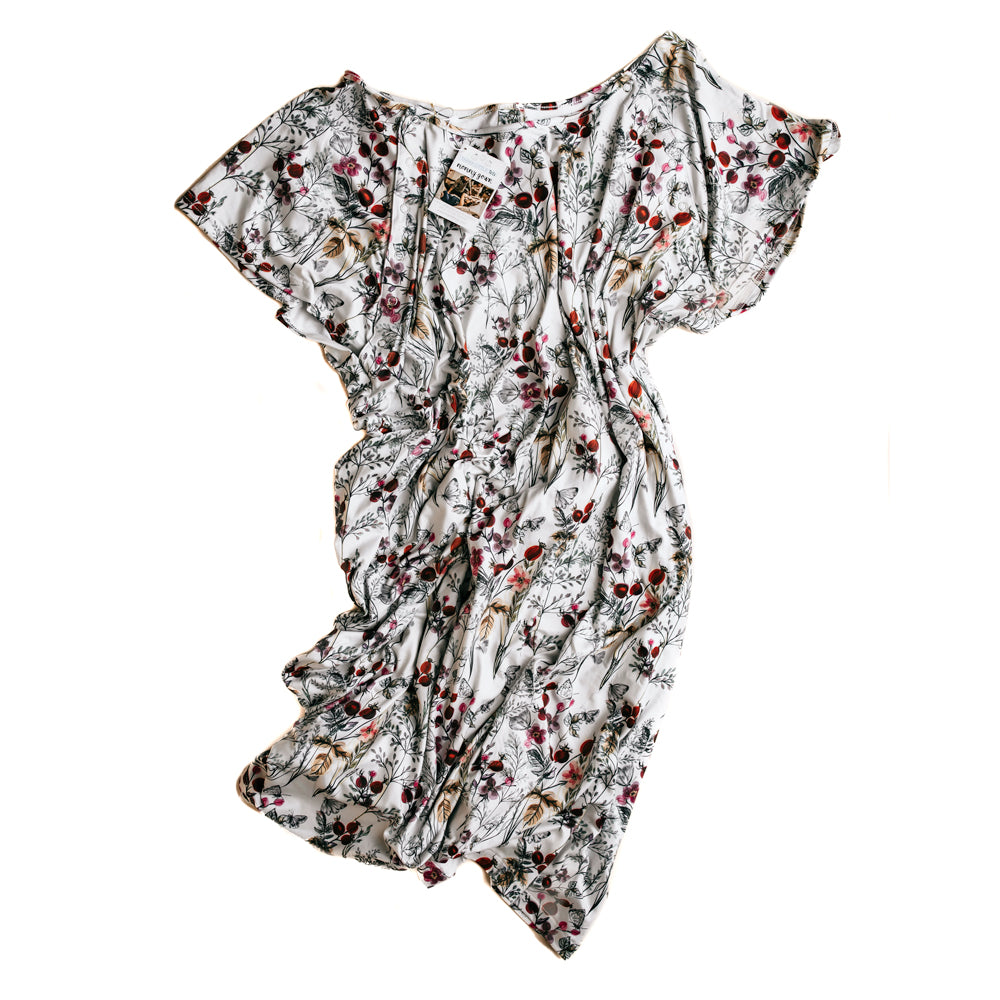 Three Little Tots Floral Mommy Labor and Delivery Nursing Hospital Gown, sixth additional photo