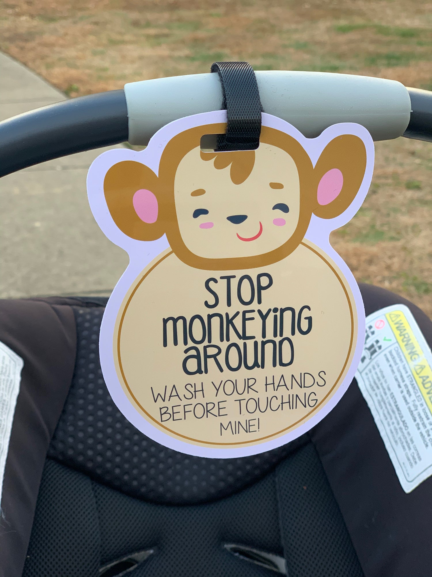 These signs are a great way to politely ask others to admire your precious baby from a distance and not touch them. The perfect gift for a new mom. Help stop the spread of contract germs that could wind your little one up in the hospital.