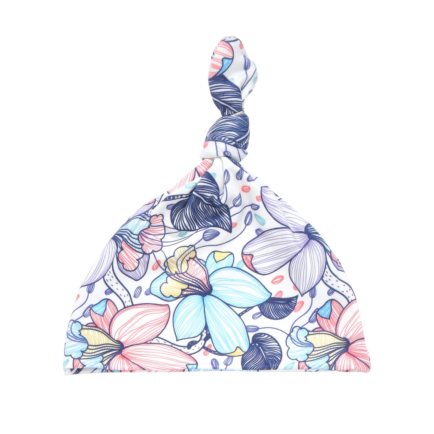 Floral newborn baby hat