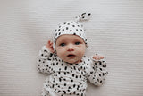 polka dot Dalmatian  knotted hat