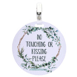 Durable and easy-to-clean baby signs to remind others to admire from a distance without touching or kissing.