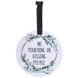 Durable and easy-to-clean baby signs to remind others to admire from a distance without touching or kissing.
