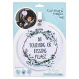 Durable and easy-to-clean baby signs to remind others to admire from a distance without touching or kissing.