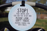 Stop! Your germs are too big for little me!  Please look, don't touch. Mommy thanks you very much. protect preemies from germs