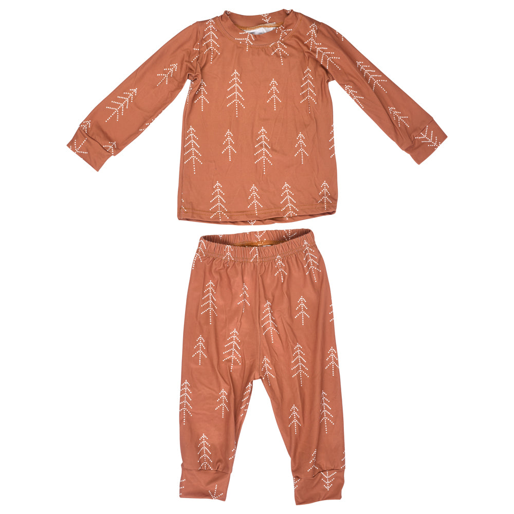 Three Little Tots Winter Pine Tree Jammies, alternate angle