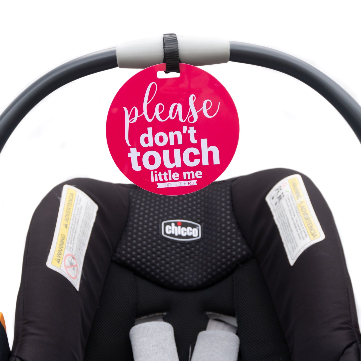 Please Don't Touch little me baby car seat no touching sign