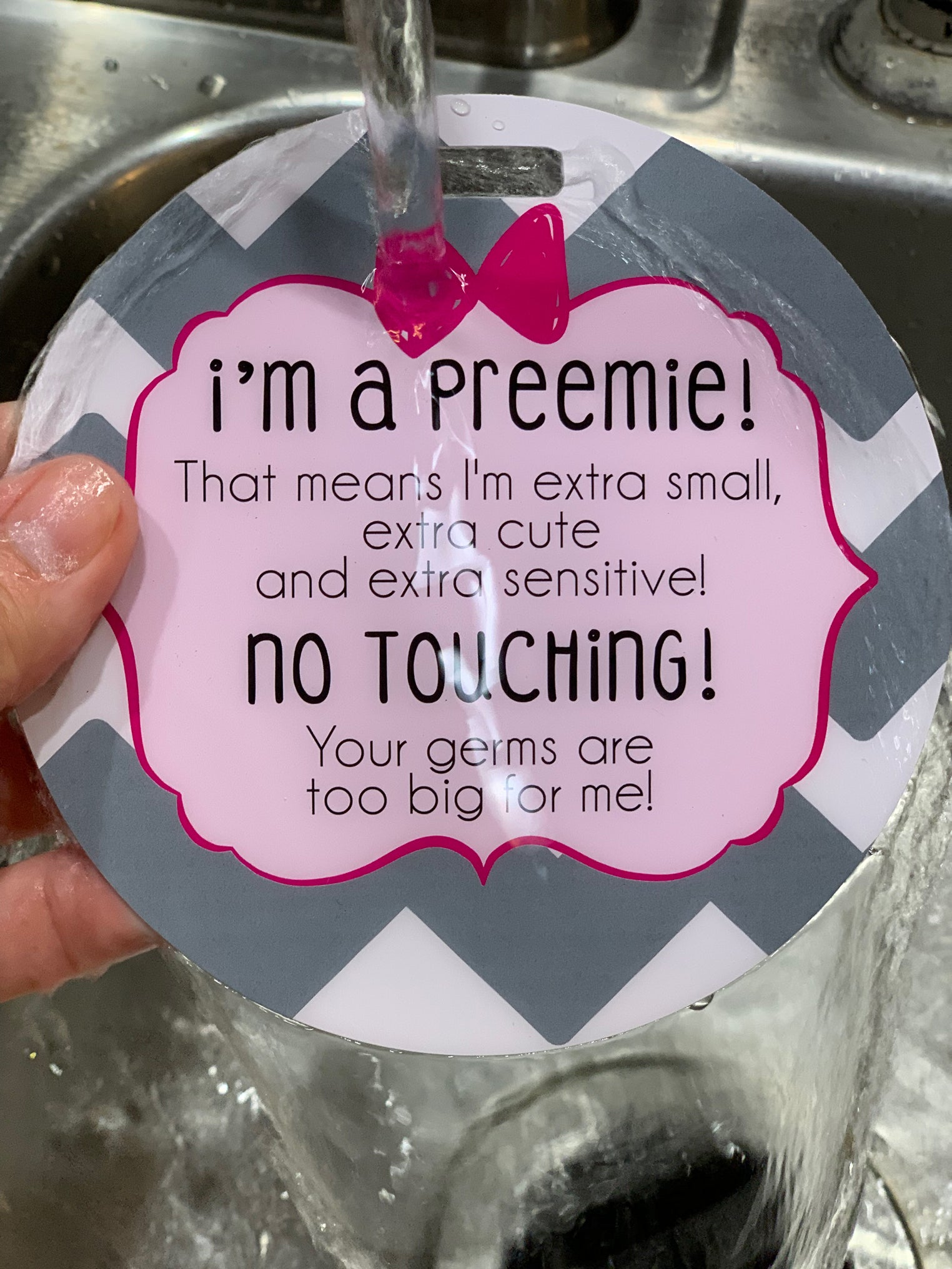 Three Little Tots Pink Preemie No Touching Newborn Car Seat, additional product photo