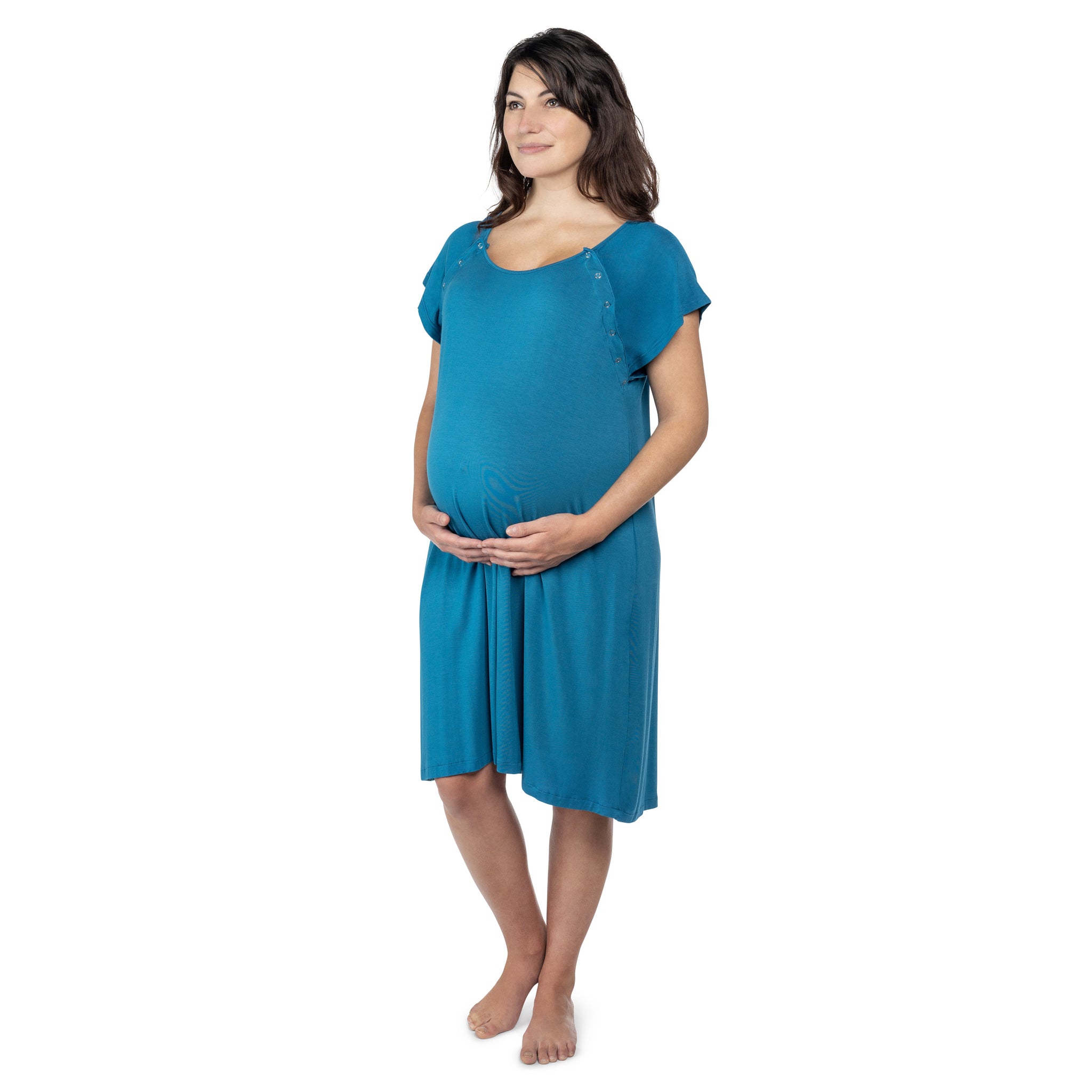 Blue Labor and Delivery Nursing Hospital Gown – Three Little Tots