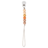 Thanksgiving fall themed Three Little Tots silicone beaded pacifier clip. The paci clip is handmade in the USA.