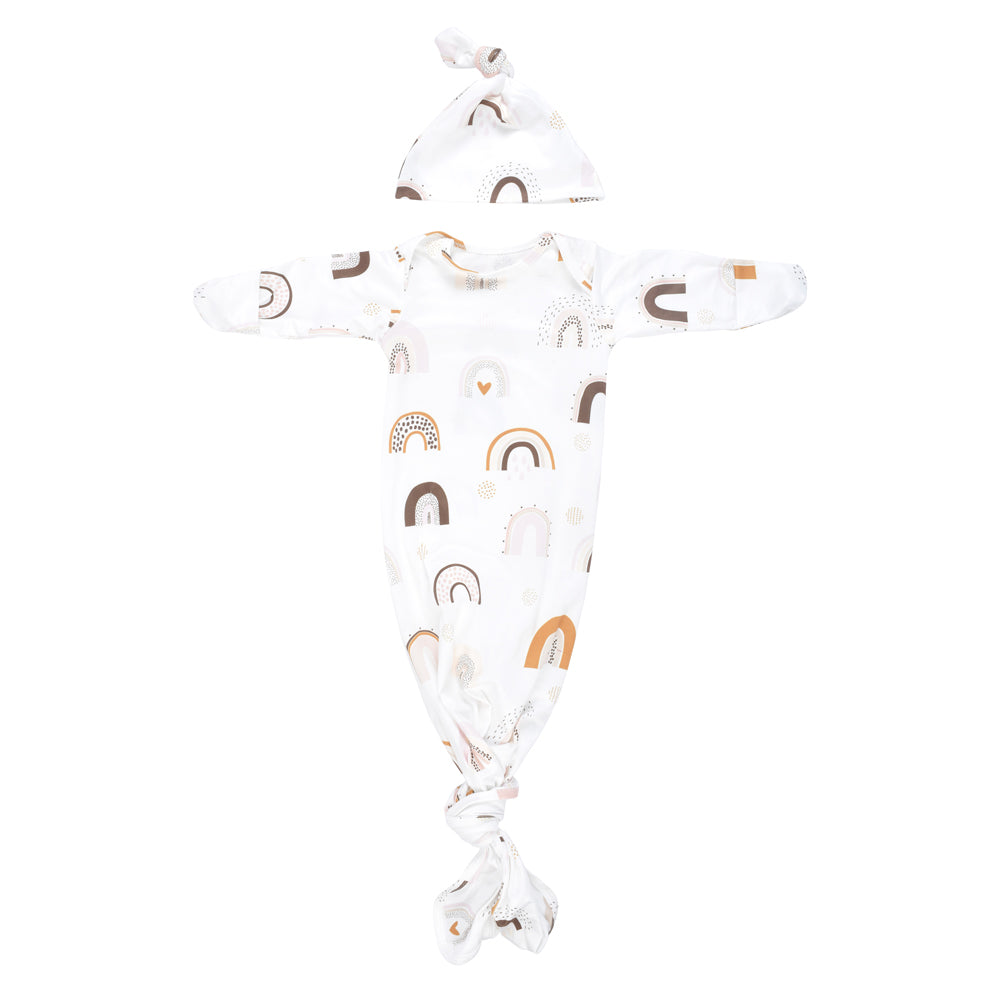 Celebrate the announcement of your rainbow baby with the Three Little Tots gender neutral baby gown