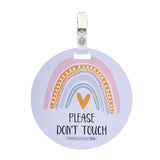 Rainbow baby sign for a car seat or stroller that protects your newborn from unwanted germs