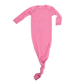 Luxuriously soft modal knotted baby gowns for newborn babies, offering comfort, easy diaper changes, and style.