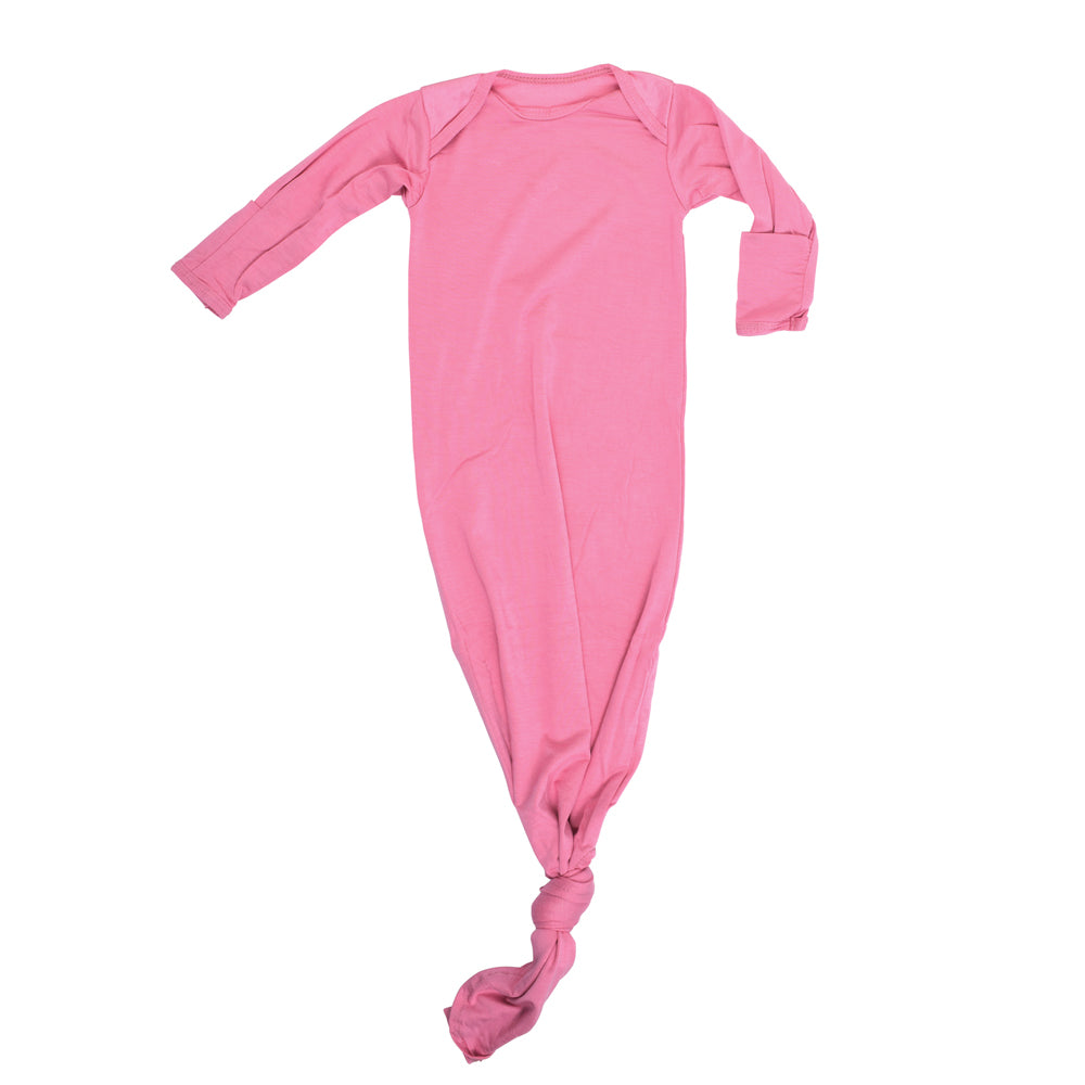 Luxuriously soft modal knotted baby gowns for newborn babies, offering comfort, easy diaper changes, and style.