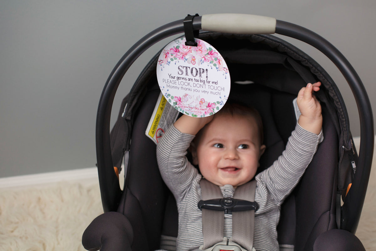 Three Little Tots Flower No Touching Baby Car Seat, second additional photo