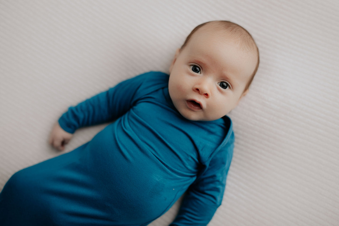 Handpicked fabric blend ensures soft, stretchy baby gowns that simplify night-time changes and dressing.
