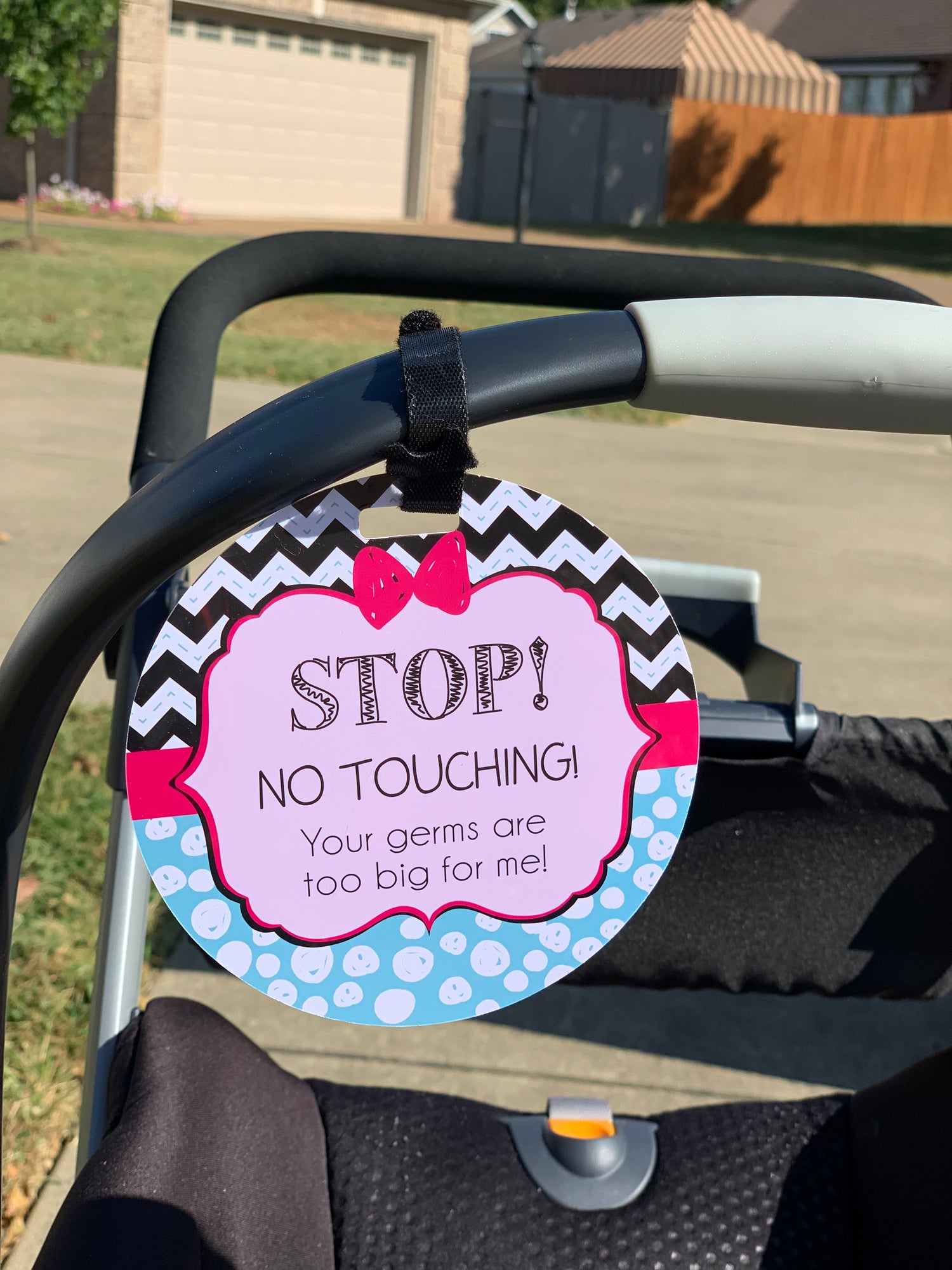 Three Little Tots Girl Zig Zag Please Don't Touch My Baby Car Seat, extra product detail